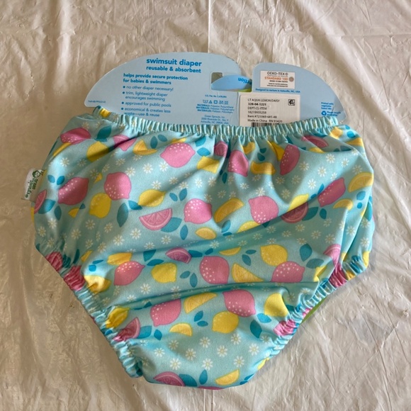 IPlay Green Sprouts Aqua Lemon Daisey Swimsuit Diaper Size 4T - Picture 2 of 3